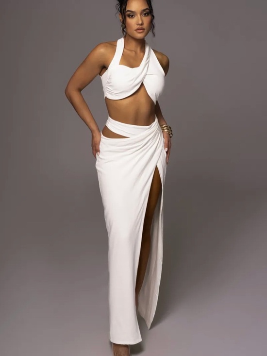JLUXLABEL Dresses & Skirts - JLUXLABEL White Two-Piece Linen Set